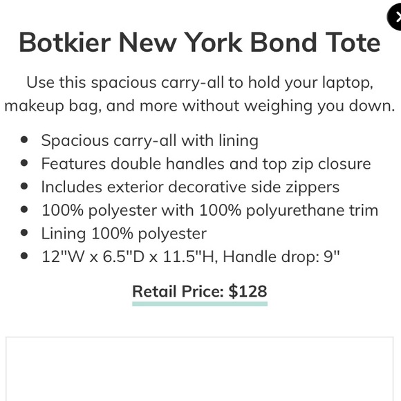 Brand New Botkier New York Bond tote in black - Picture 5 of 5